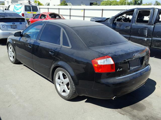 WAUJC68E75A067210 - 2005 AUDI A4 1.8T BLACK photo 3