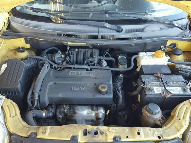 KL1TD56687B165410 - 2007 CHEVROLET AVEO BASE Żółty zdjęcie 7
