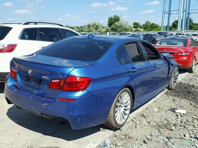 WBSFV9C51DD096588 - 2013 BMW M5 BLUE photo 4