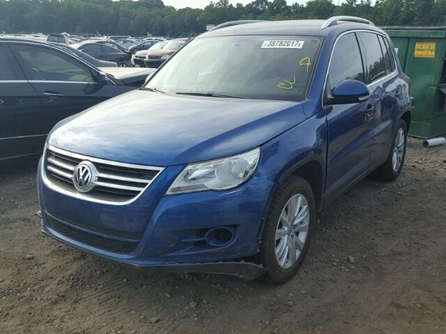 WVGAV75N39W501473 - 2009 VOLKSWAGEN TIGUAN S BLUE photo 2