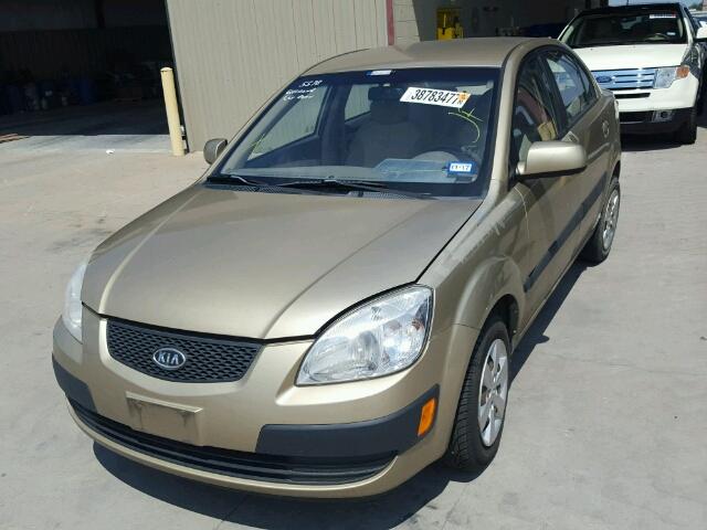 KNADE123286415035 - 2008 KIA RIO BASE TAN photo 2