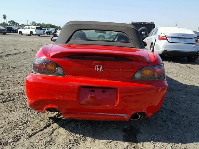 JHMAP21465S003850 - 2005 HONDA S2000 RED photo 6