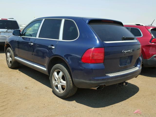 WP1AB29P94LA73543 - 2004 PORSCHE CAYENNE S BLUE photo 3