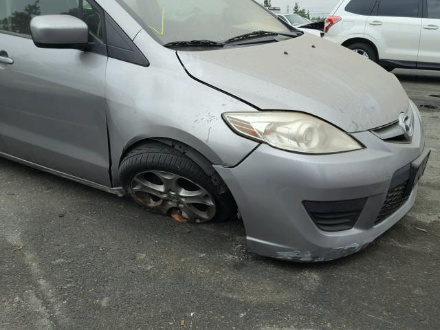 JM1CR2WL4A0384379 - 2010 MAZDA 5 GRAY photo 9