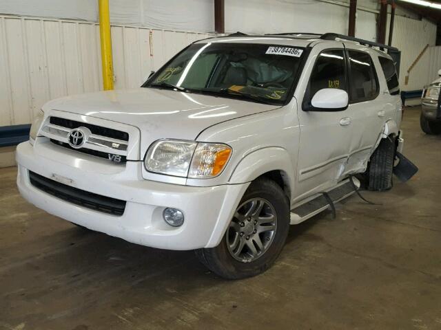 5TDBT48A95S254489 - 2005 TOYOTA SEQUOIA LI WHITE photo 2