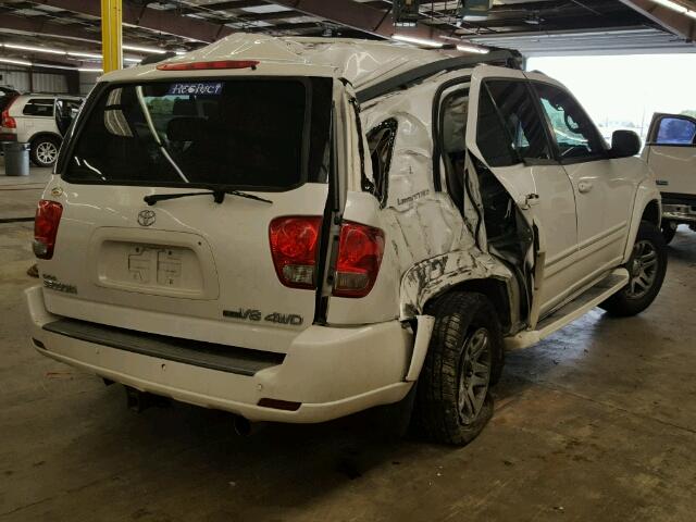 5TDBT48A95S254489 - 2005 TOYOTA SEQUOIA LI WHITE photo 4