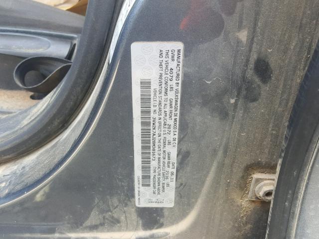 3VW2K7AJ2BM381673 - 2011 VOLKSWAGEN JETTA BASE BLUE photo 10