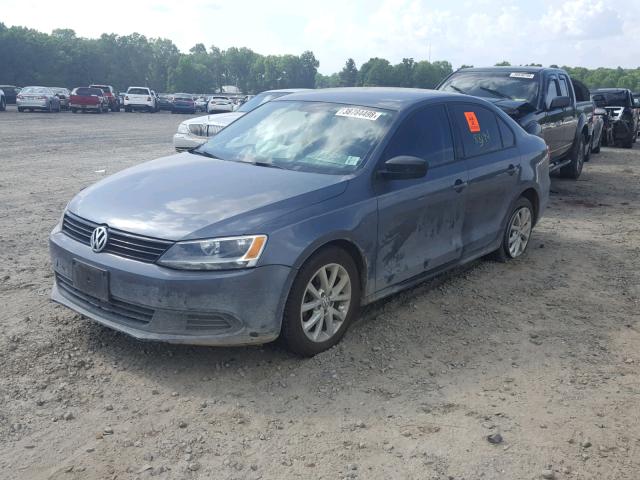 3VW2K7AJ2BM381673 - 2011 VOLKSWAGEN JETTA BASE BLUE photo 2