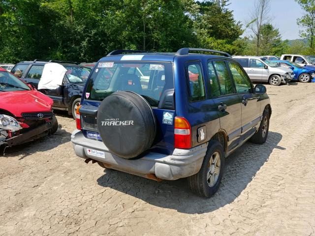 2CNBJ134246900417 - 2004 CHEVROLET TRACKER BLUE photo 4