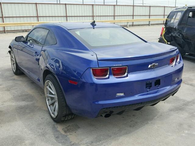 2G1FB1EV2A9185442 - 2010 CHEVROLET CAMARO LT BLUE photo 3