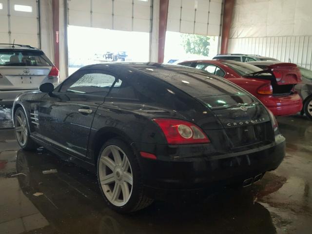 1C3AN69L64X001709 - 2004 CHRYSLER CROSSFIRE BLACK photo 3