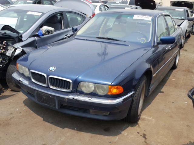 WBAGG8344YDN79955 - 2000 BMW 740 I AUTO BLUE photo 2