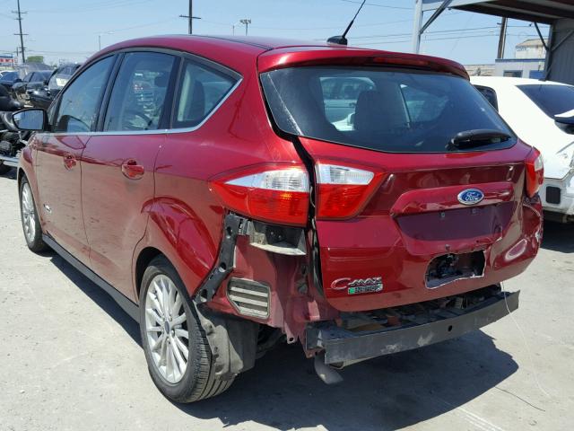 1FADP5CU6DL548300 - 2013 FORD C-MAX PREM RED photo 3