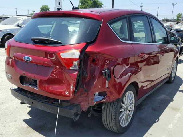 1FADP5CU6DL548300 - 2013 FORD C-MAX PREM RED photo 4