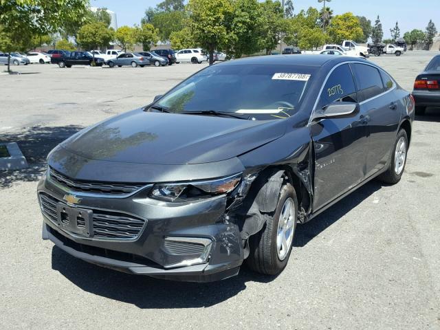 1G1ZB5ST9HF253325 - 2017 CHEVROLET MALIBU LS CHARCOAL photo 2
