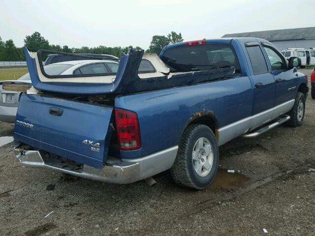 1D7HU18D34J146211 - 2004 DODGE RAM 1500 S BLUE photo 4