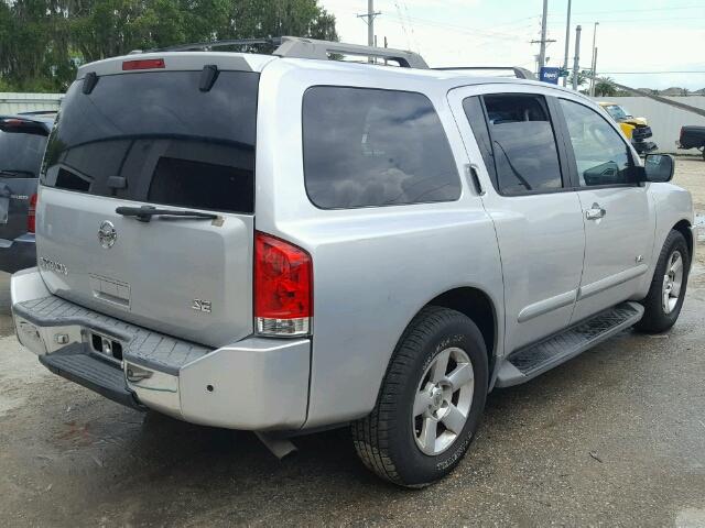 5N1AA08A86N741826 - 2006 NISSAN ARMADA SILVER photo 4