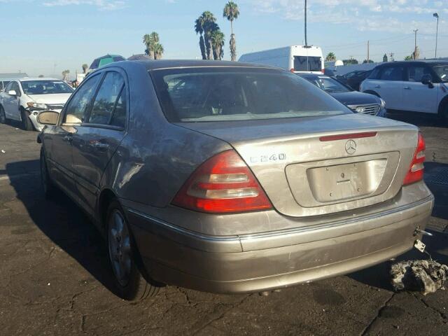 WDBRF61J93A526978 - 2003 MERCEDES-BENZ C240 SILVER photo 3