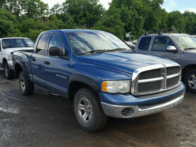 3D7HU18N92G137813 - 2002 DODGE RAM 1500 BLUE photo 1