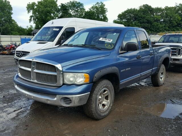 3D7HU18N92G137813 - 2002 DODGE RAM 1500 BLUE photo 2