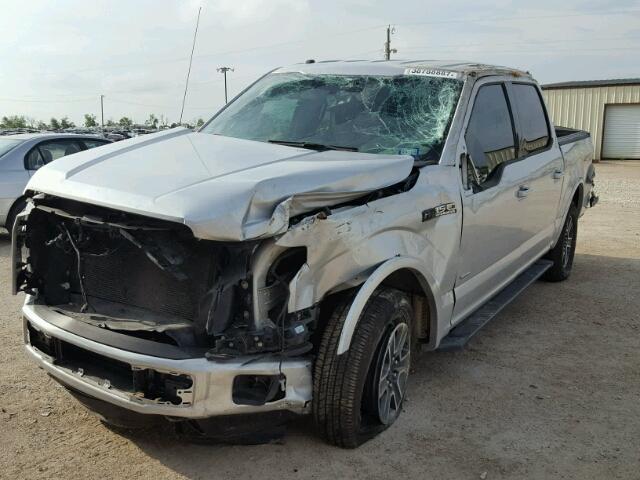 1FTEW1EG5GKE30539 - 2016 FORD F150 SUPER SILVER photo 2