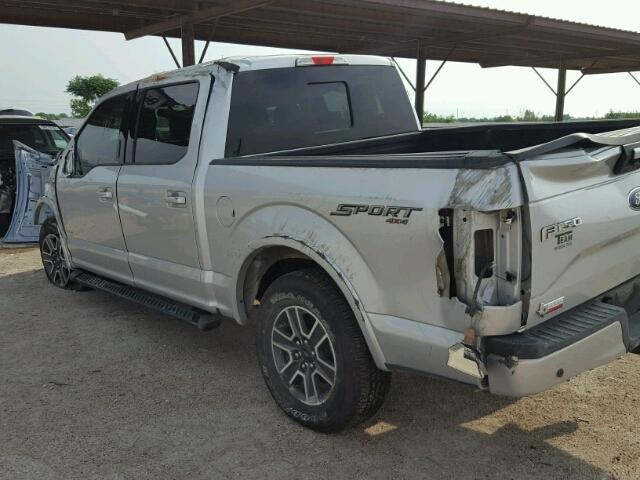 1FTEW1EG5GKE30539 - 2016 FORD F150 SUPER SILVER photo 9