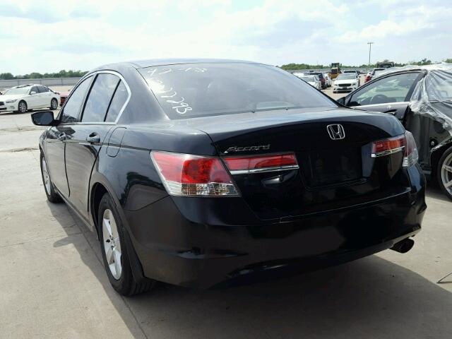 1HGCP2F31CA191529 - 2012 HONDA ACCORD LX BLACK photo 3