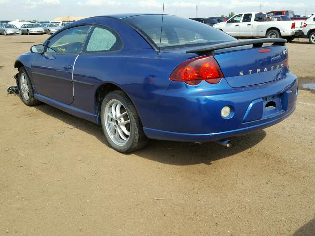 4B3AG42G44E081482 - 2004 DODGE STRATUS SX BLUE photo 3