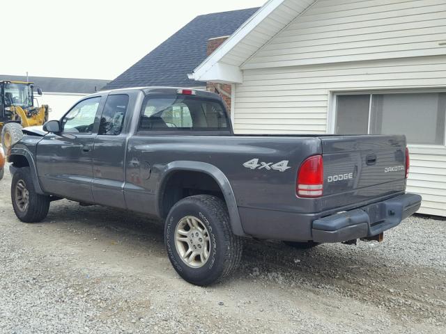 1D7HG32N74S748835 - 2004 DODGE DAKOTA SPO GRAY photo 3