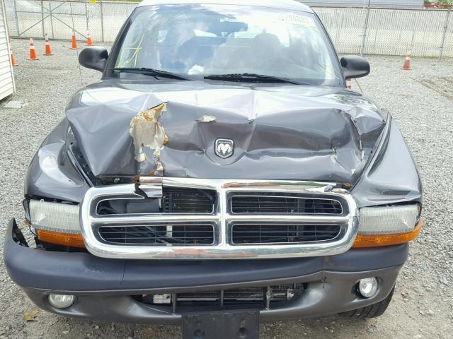 1D7HG32N74S748835 - 2004 DODGE DAKOTA SPO GRAY photo 7