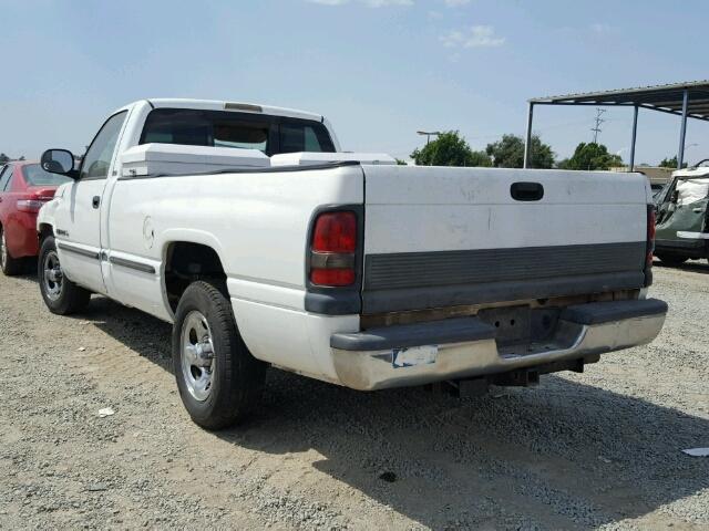 1B7HC16Z7WS610982 - 1998 DODGE RAM 1500 WHITE photo 3