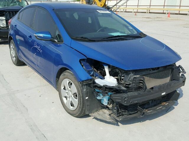 KNAFX4A64F5339711 - 2015 KIA FORTE LX BLUE photo 1