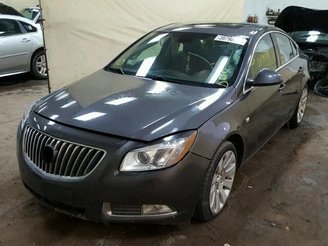 W04G05GV4B1109761 - 2011 BUICK REGAL CXL GRAY photo 2