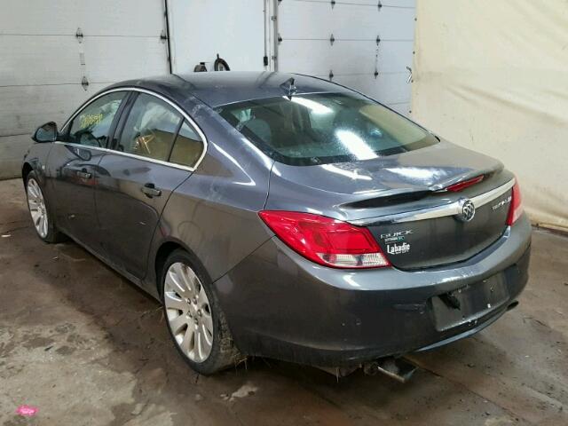 W04G05GV4B1109761 - 2011 BUICK REGAL CXL GRAY photo 3