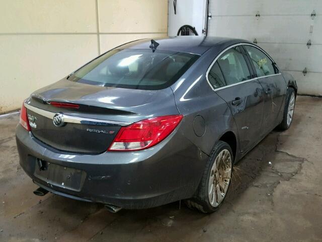 W04G05GV4B1109761 - 2011 BUICK REGAL CXL GRAY photo 4