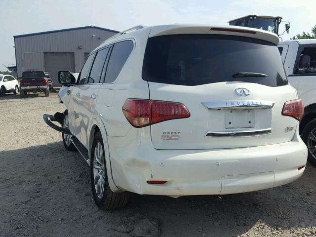 JN8AZ2NE9E9063177 - 2014 INFINITI QX80 WHITE photo 3