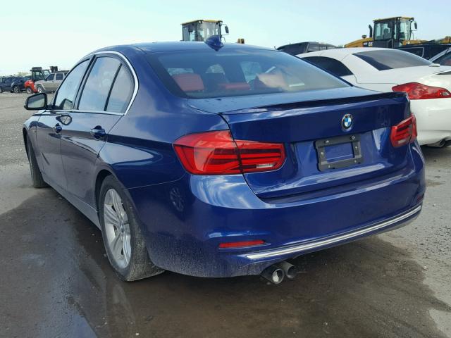 WBA8D9C32HA011294 - 2017 BMW 330 XI BLUE photo 3