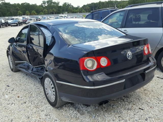 WVWJK73C07E161281 - 2007 VOLKSWAGEN PASSAT BLACK photo 3