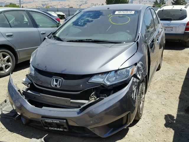 3HGGK5H53FM713181 - 2015 HONDA FIT LX GRAY photo 2