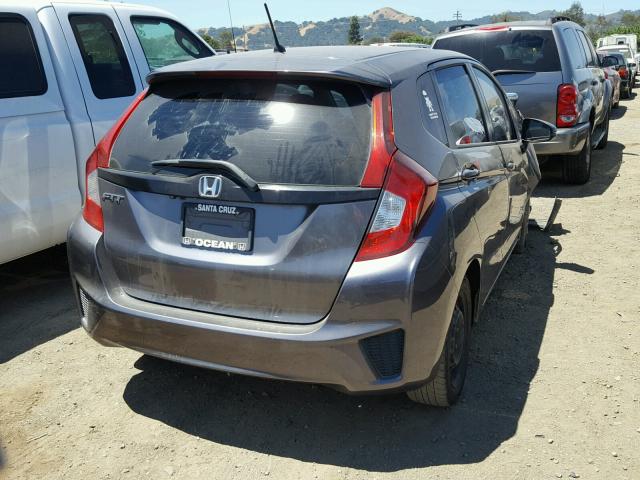 3HGGK5H53FM713181 - 2015 HONDA FIT LX GRAY photo 4