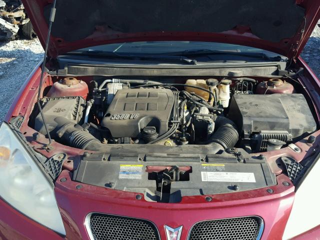 1G2ZG528654135751 - 2005 PONTIAC G6 RED photo 7