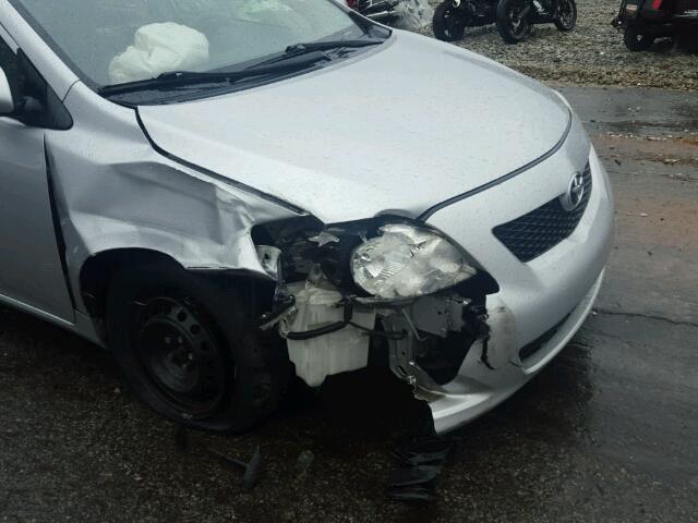 1NXBU4EE3AZ228489 - 2010 TOYOTA COROLLA BA SILVER photo 9