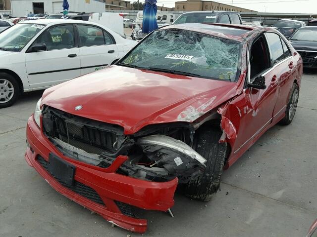 WDDGF5EB9AR101822 - 2010 MERCEDES-BENZ C 300 RED photo 2