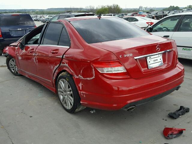 WDDGF5EB9AR101822 - 2010 MERCEDES-BENZ C 300 RED photo 3