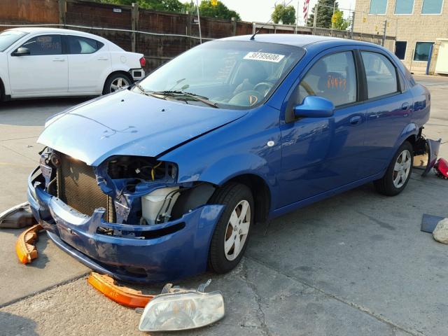 KL1TD566X6B668175 - 2006 CHEVROLET AVEO BASE Niebieski zdjęcie 2