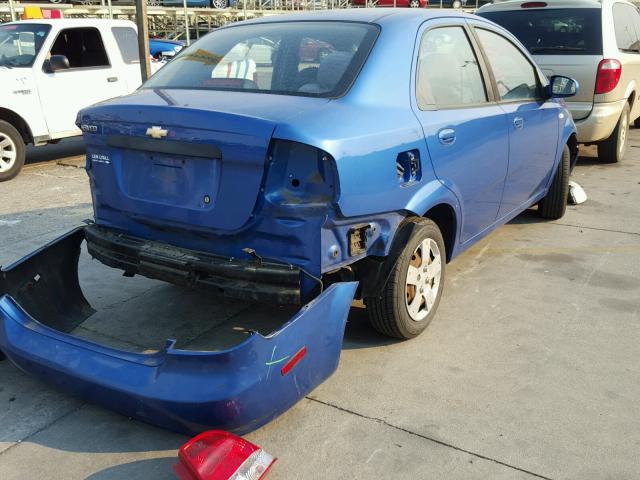 KL1TD566X6B668175 - 2006 CHEVROLET AVEO BASE Niebieski zdjęcie 4