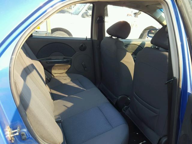 KL1TD566X6B668175 - 2006 CHEVROLET AVEO BASE Niebieski zdjęcie 6