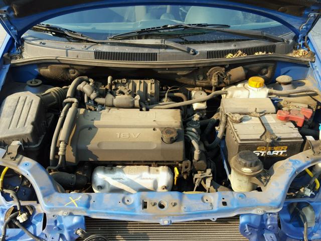 KL1TD566X6B668175 - 2006 CHEVROLET AVEO BASE Niebieski zdjęcie 7