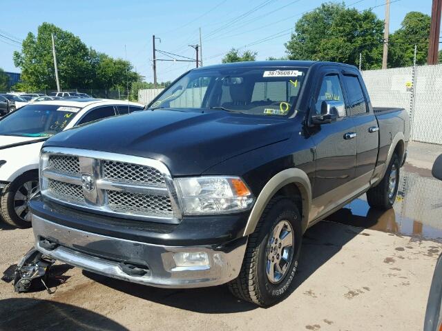 1D7RV1GT8BS516098 - 2011 DODGE RAM 1500 BLACK photo 2