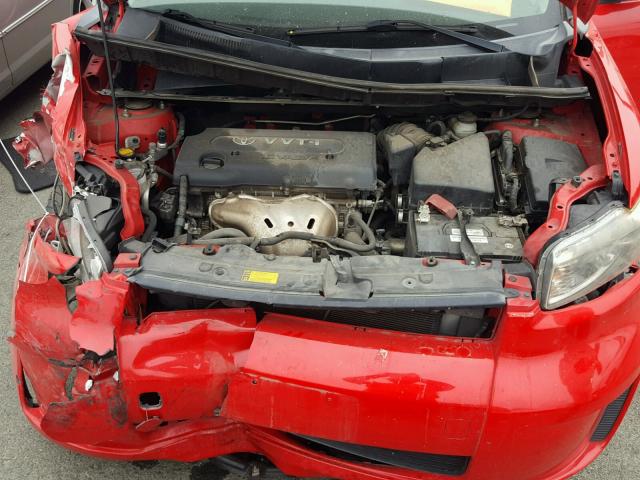 JTLKE50E491094978 - 2009 TOYOTA SCION XB Қызыл фото 7